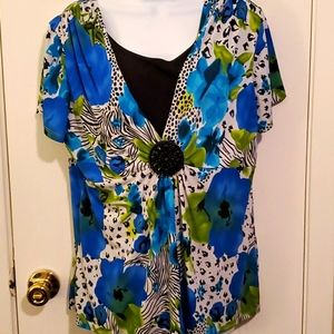 Colorful Top with a little bit of Wild